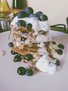 Blueberry pancakes